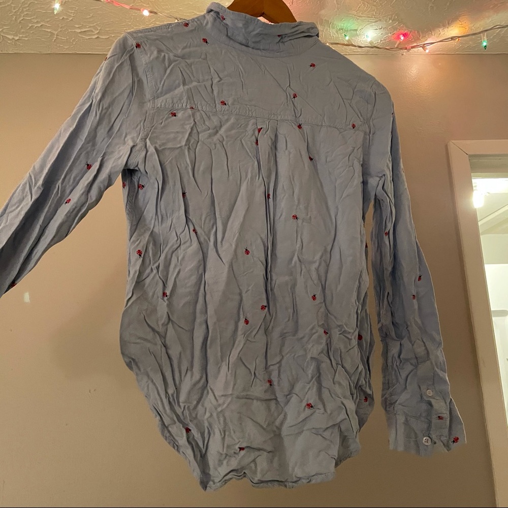 Lady bug button down - Picture 2 of 3